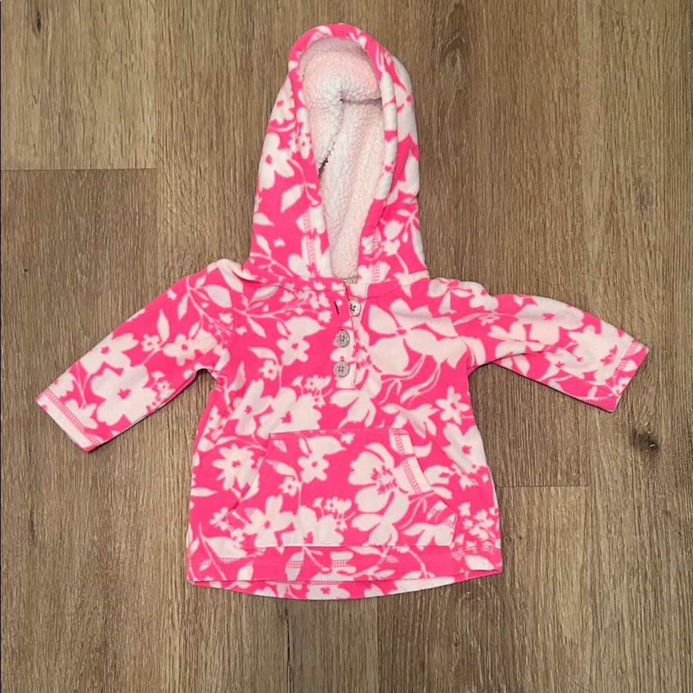 Carter's Pink Floral Hoodie - Picture 1 of 4